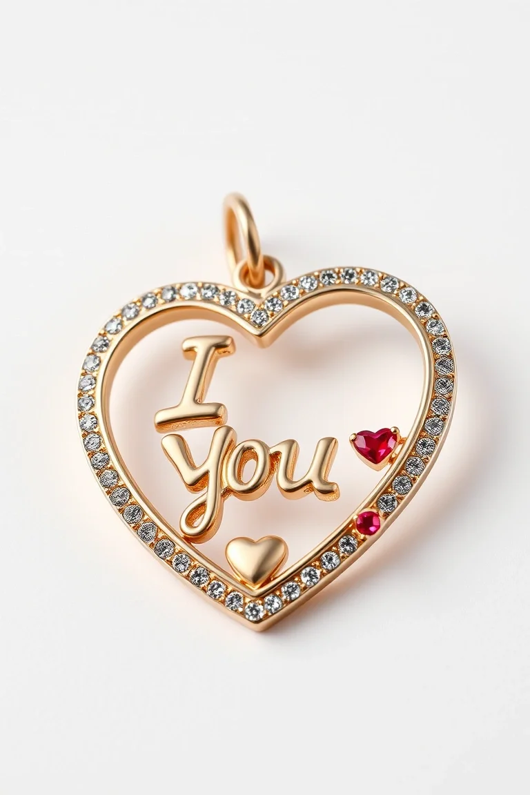 14K Polished I Heart You Breakap