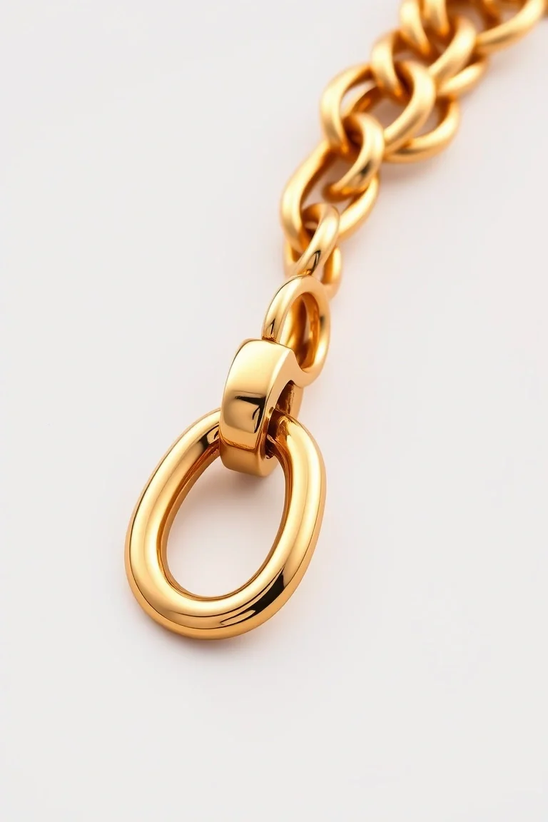 14K Polished Link With Lobster 8 In.