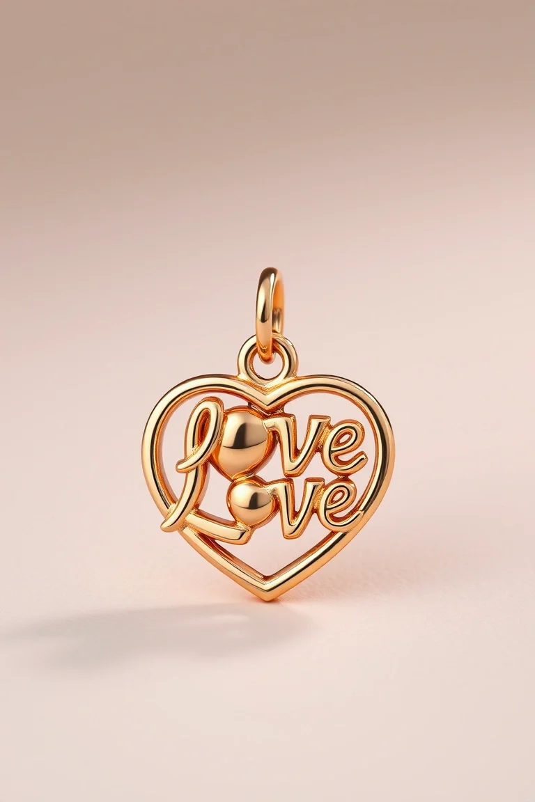 14K Polished Love Charm