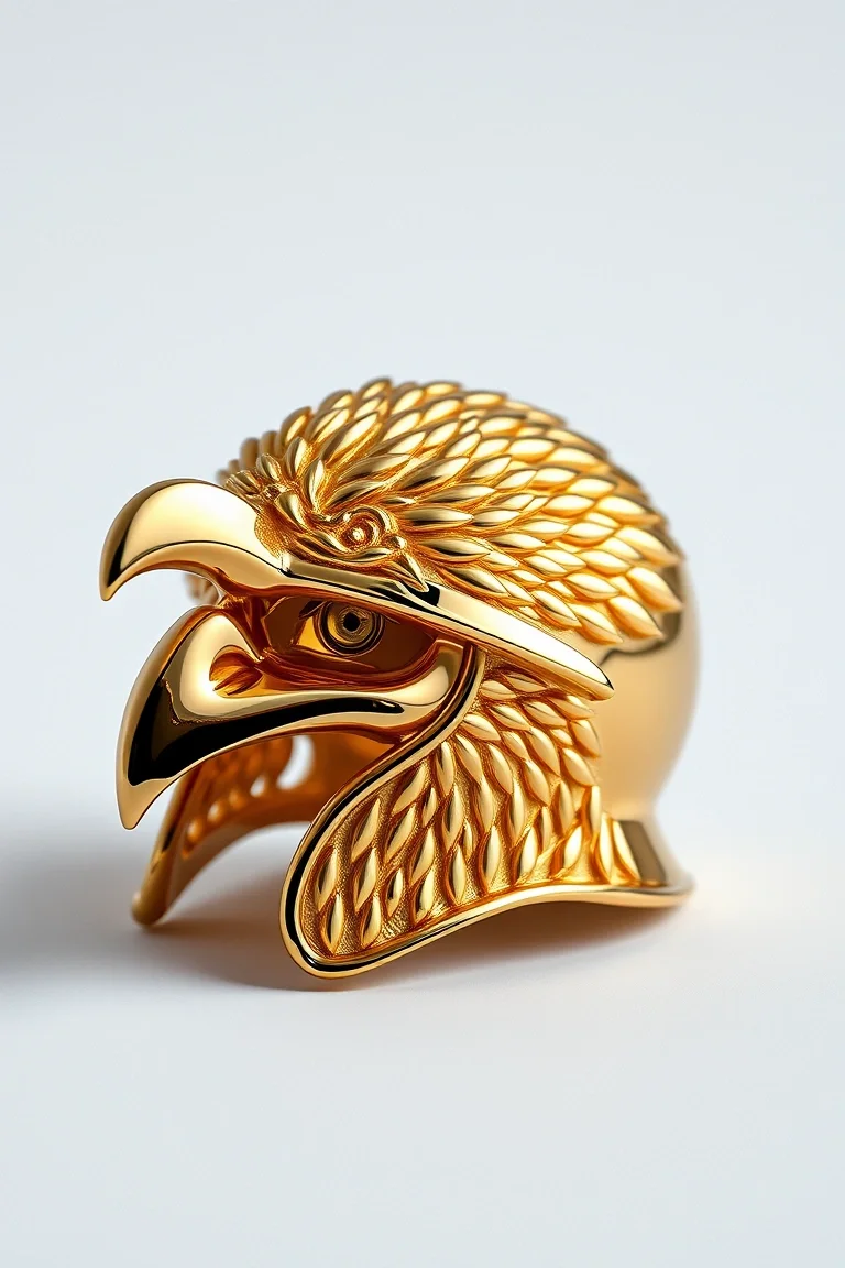 14K Polished Small Eagles Helmet