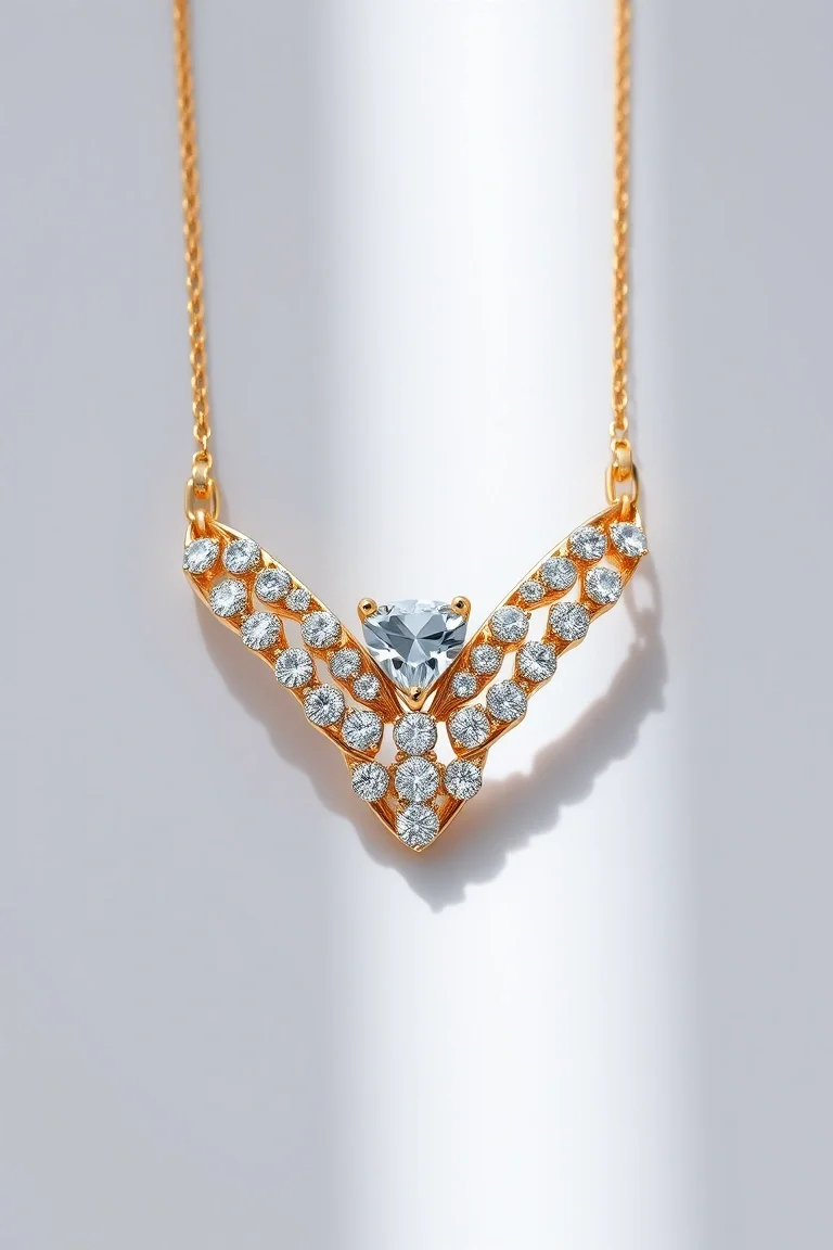 14K Polished V Shaped Mom In Ctenter