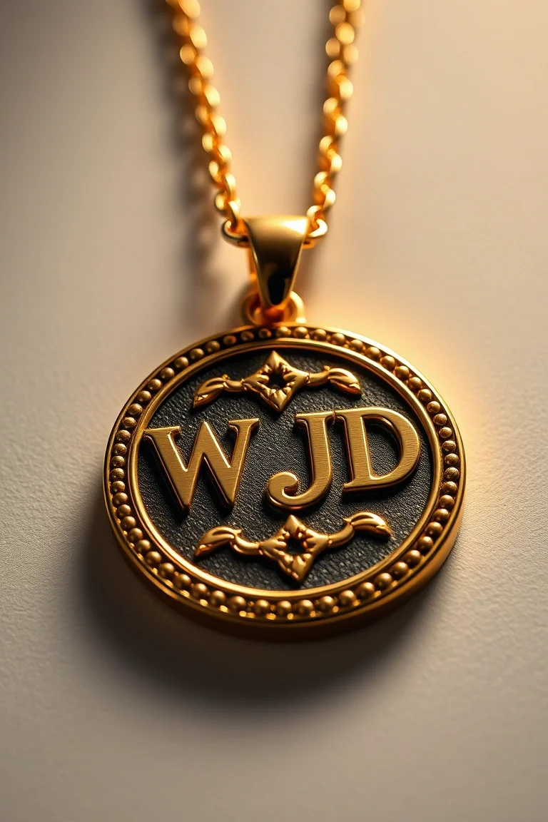 14K Polished WWJD Dog Tag