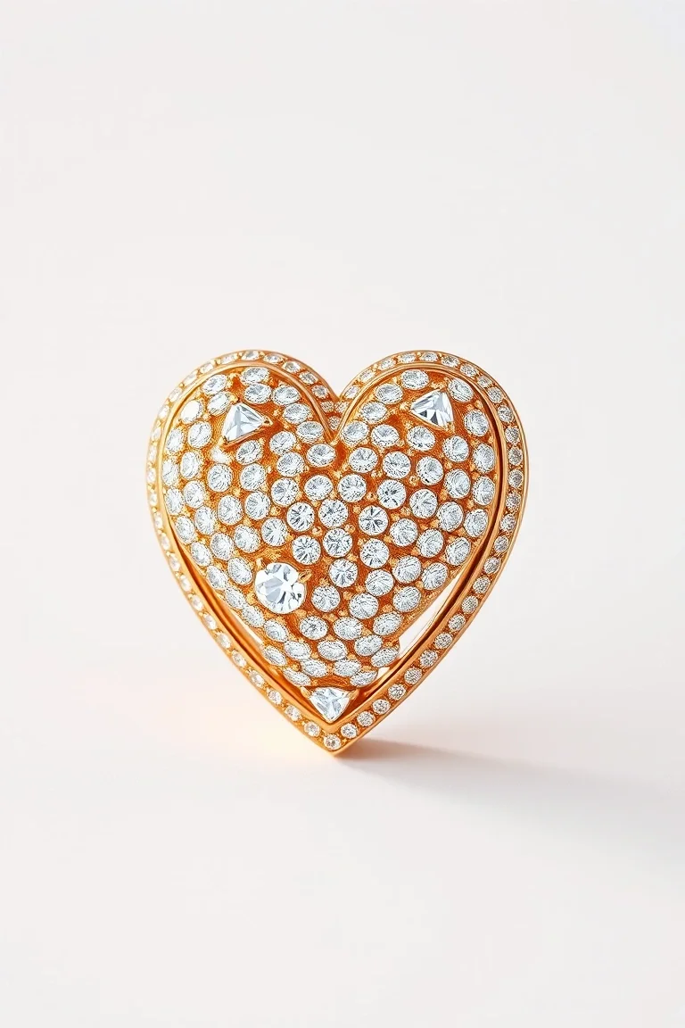14K Puffed Hearts