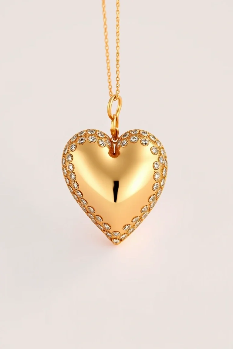 14K Puffed Hearts