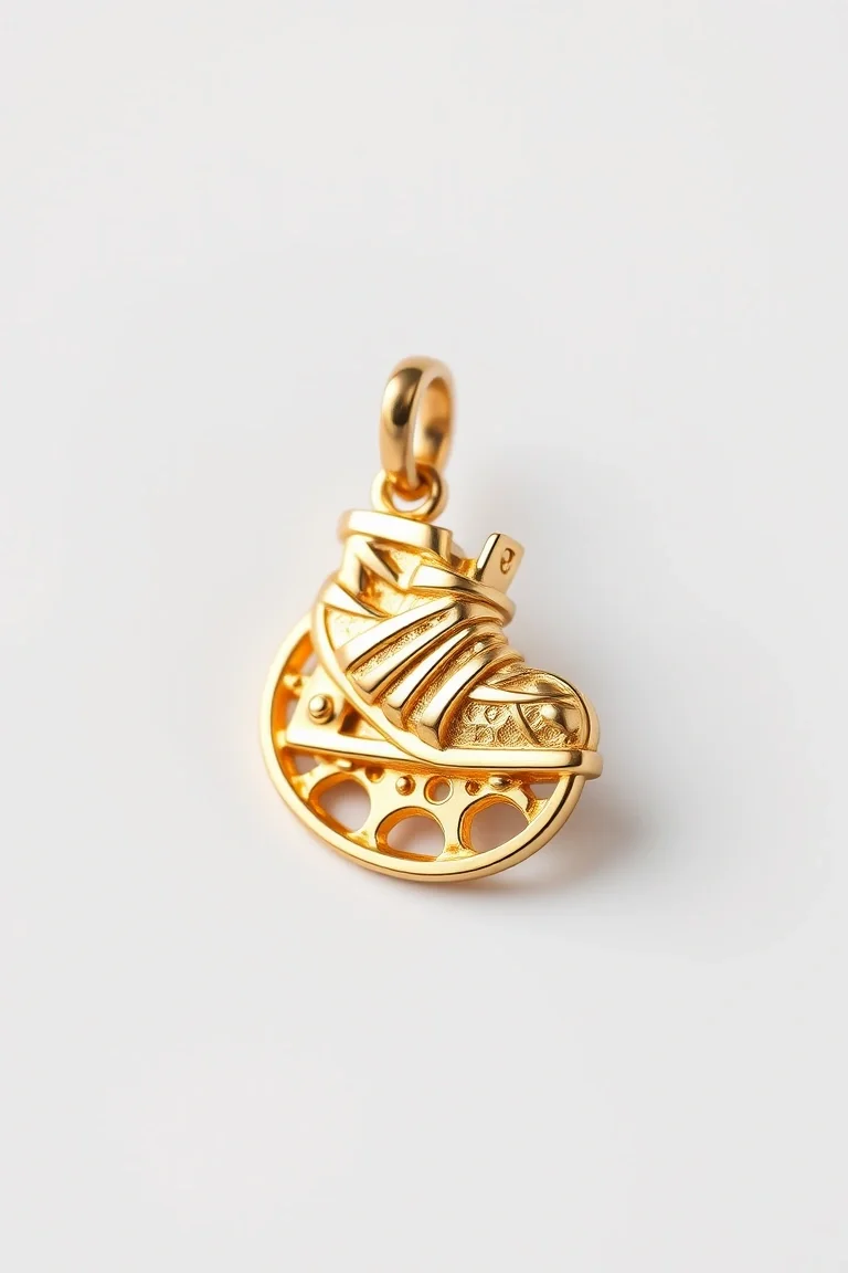 14K Roller Blade Charm