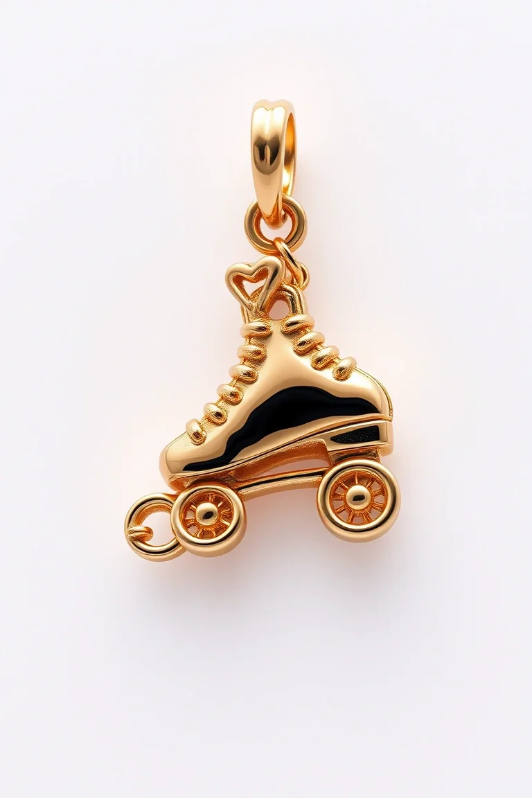 14K Roller Skate Charm