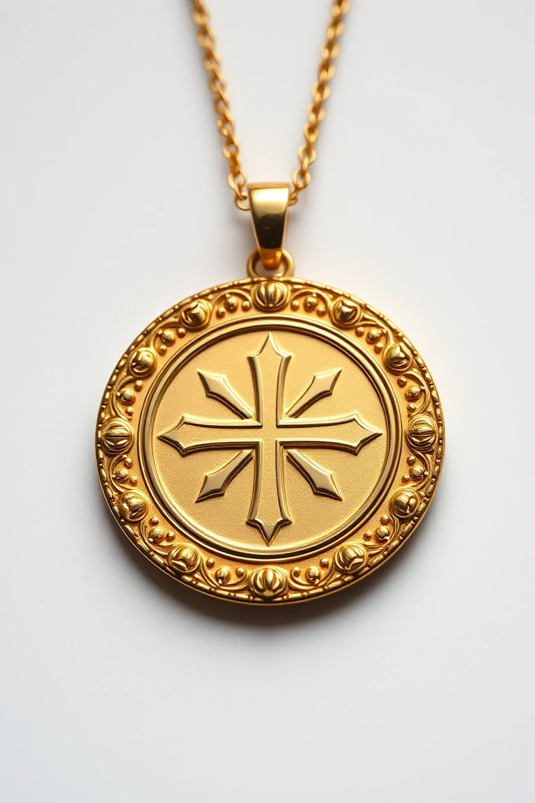 14K Round Miracle Medal