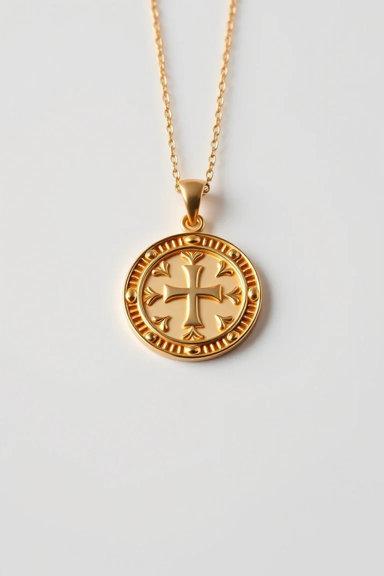 14K Round Miracle Medal