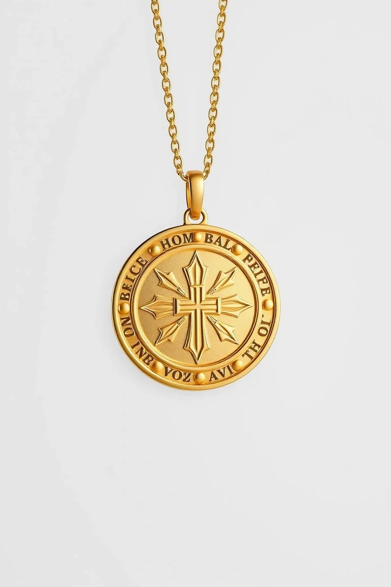 14K Round Miracle Medal