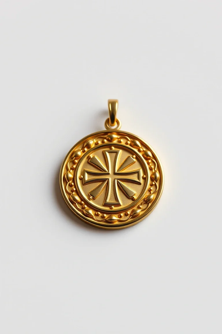 14K Round Miracle Medal