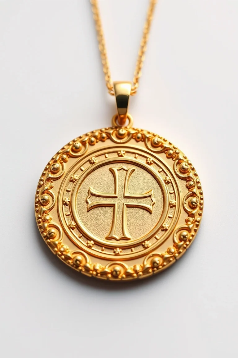 14K Round Socorro Medal