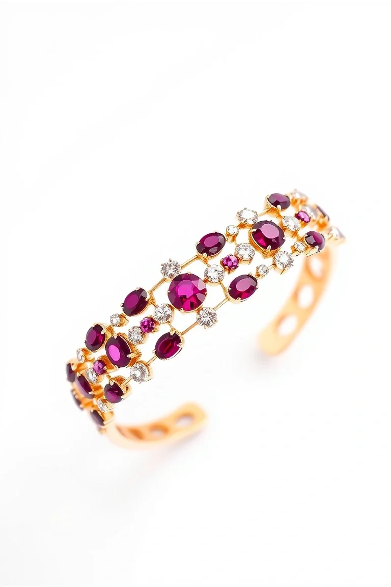 14K RUBY/DIAMOND BRACELET