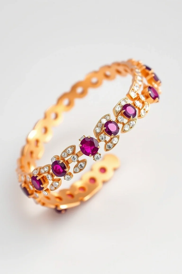 14K RUBY/DIAMOND TENNIS BRACEL