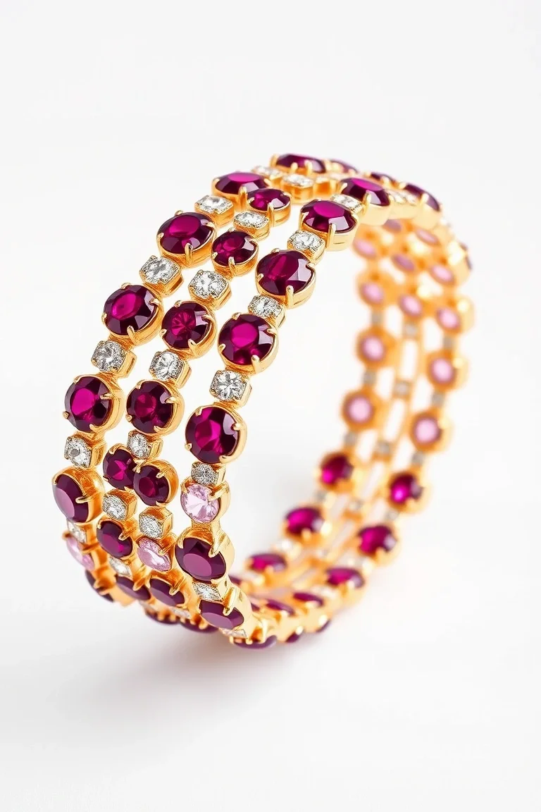 14K RUBY/DIAMOND TENNIS BRACEL