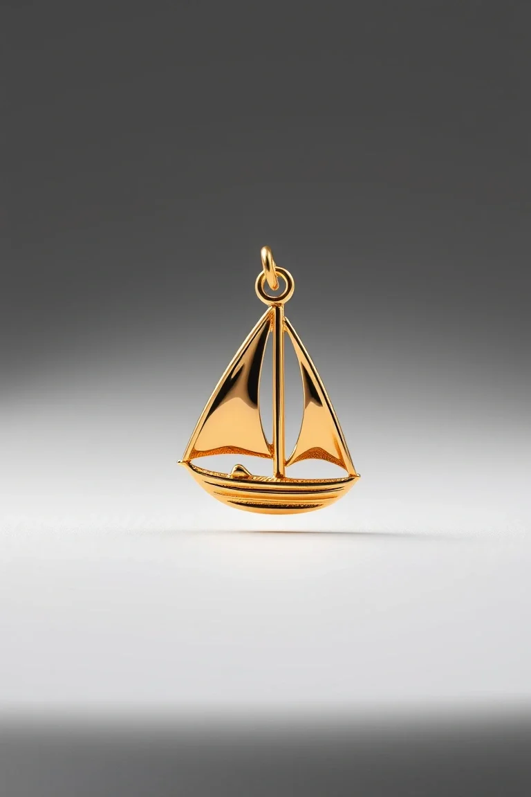14K Sailboat Charm
