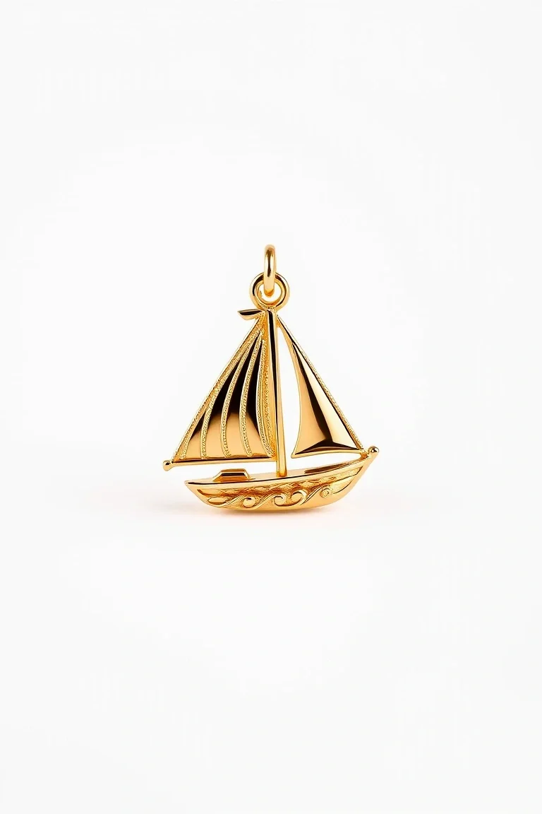 14K Sailboat Charm