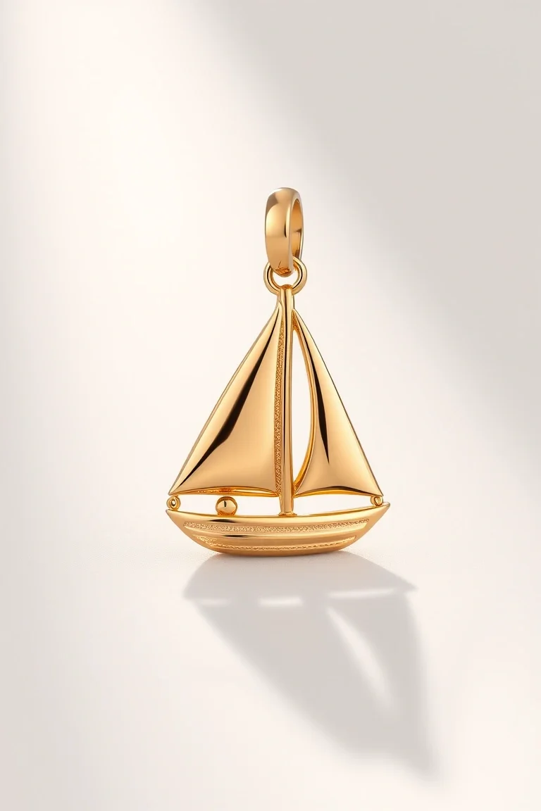 14K Sailboat Charm