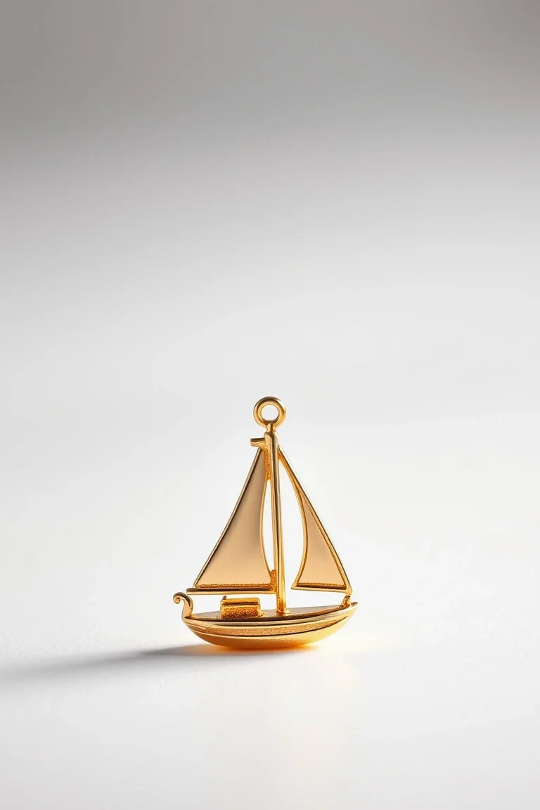 14K Sailboat Charm