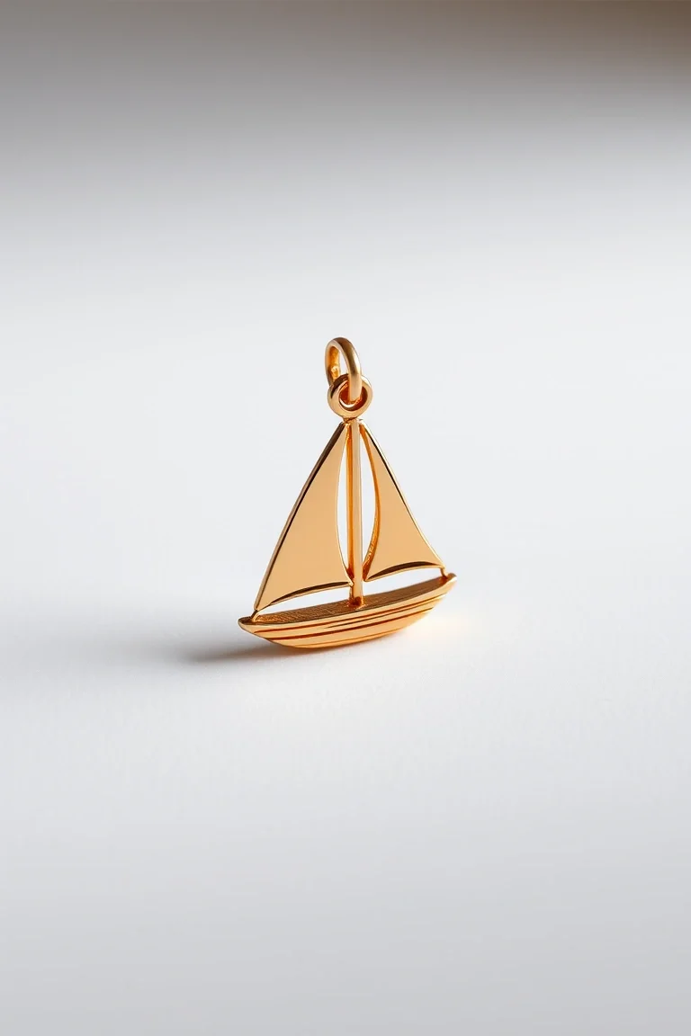 14K Sailboat Charm