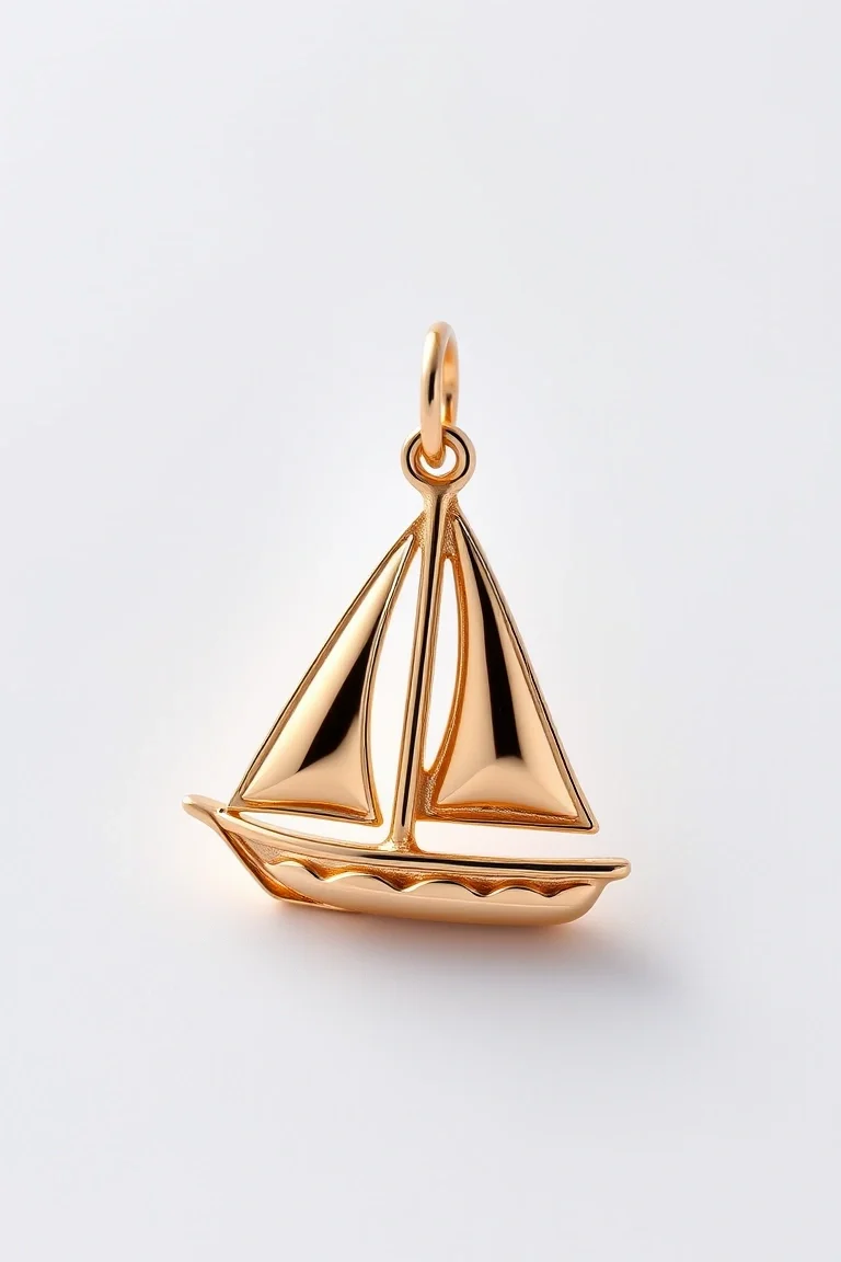 14K Sailboat Charm