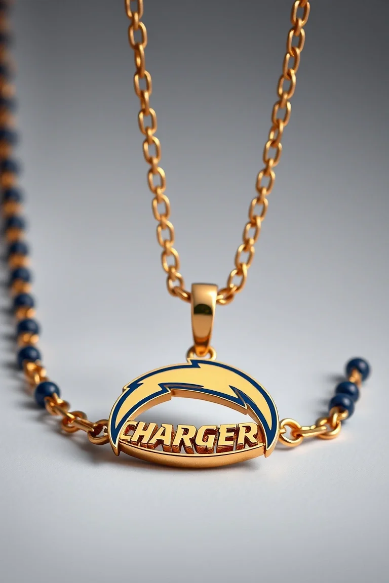 14K San Diego Chargers Onyx Chain