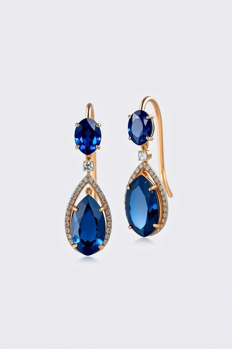 14K Sapphire Earrings