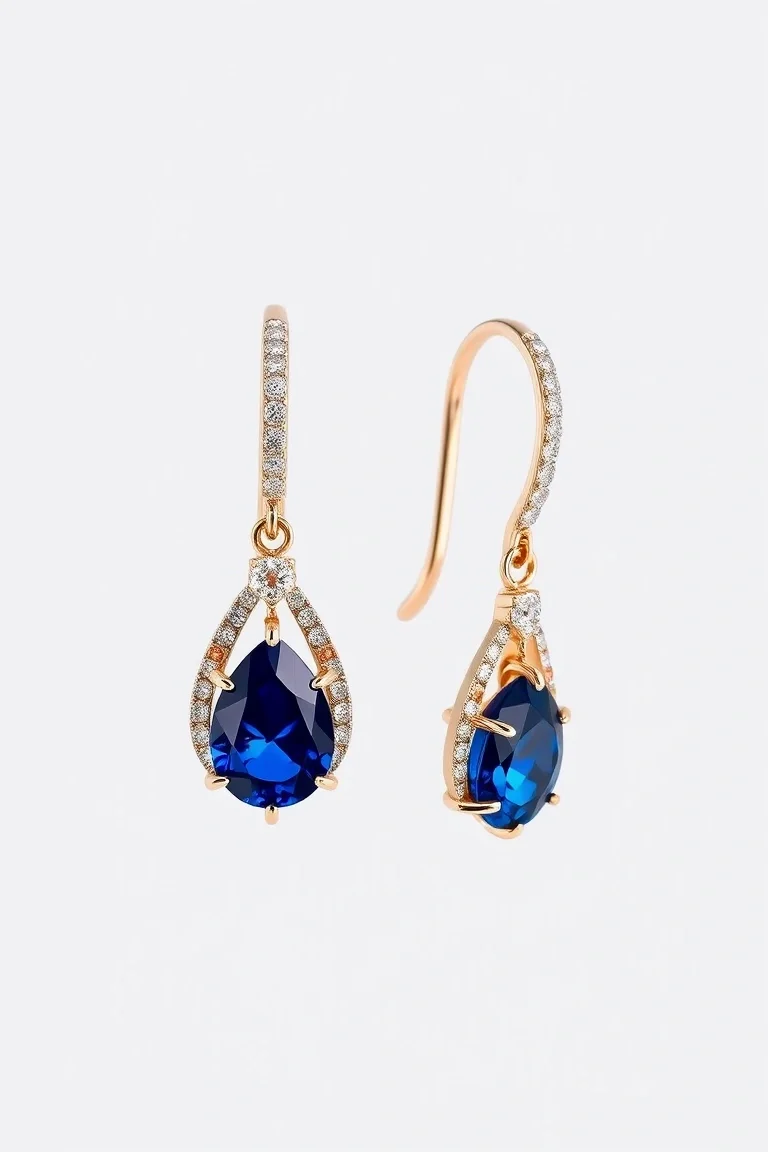 14K Sapphire Earrings