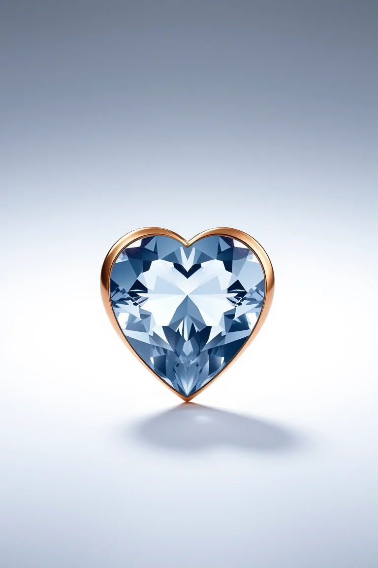 14K Sapphire Heart