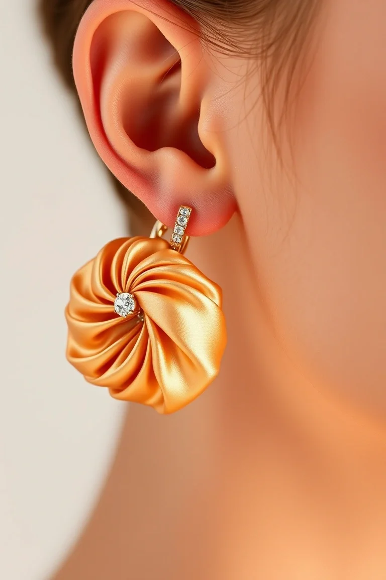 14K Satin Earring