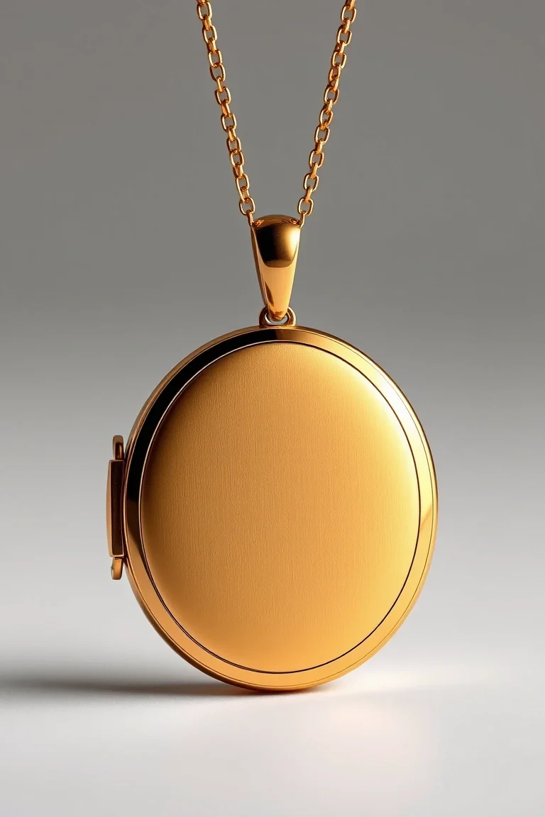 14K Satin Finish Locket