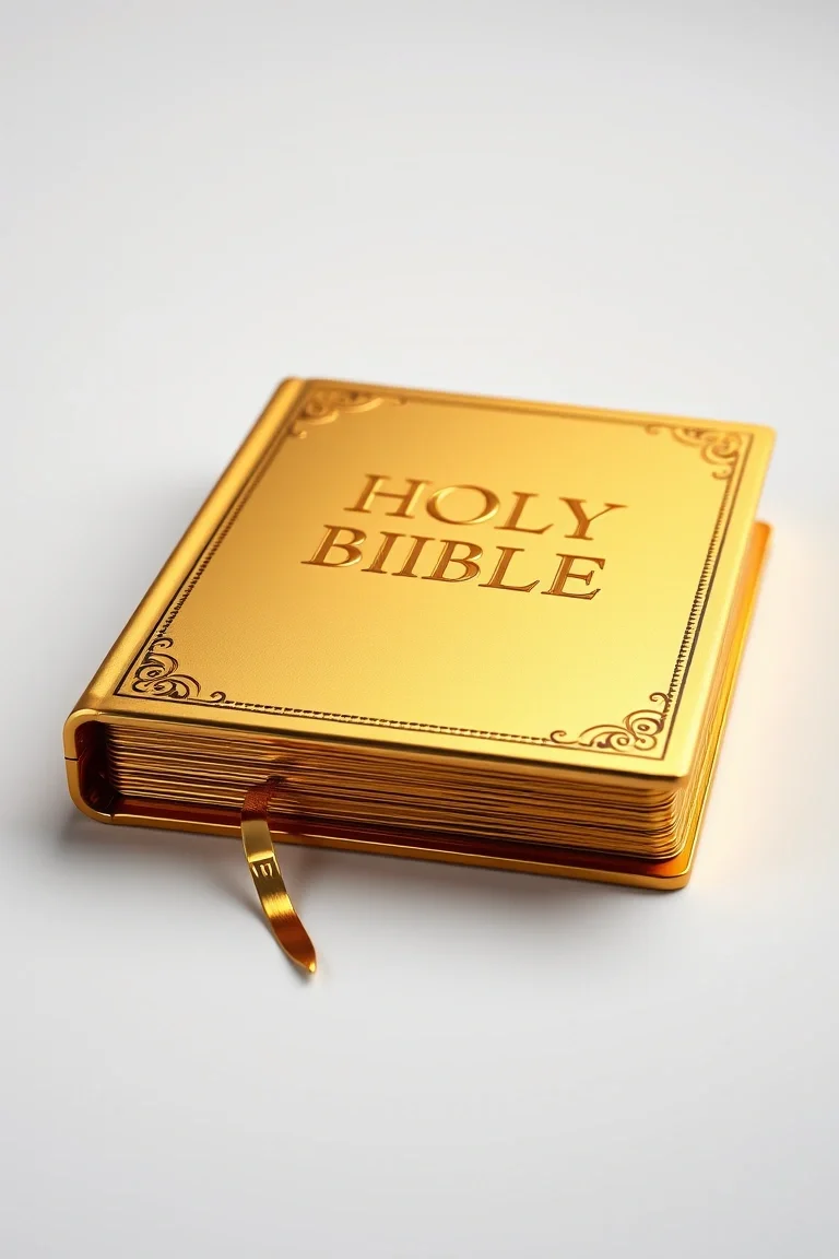 14K Satin Polished Holy Bible