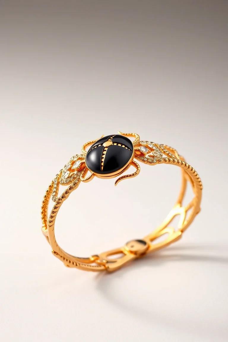 14k Scarab Bracelet