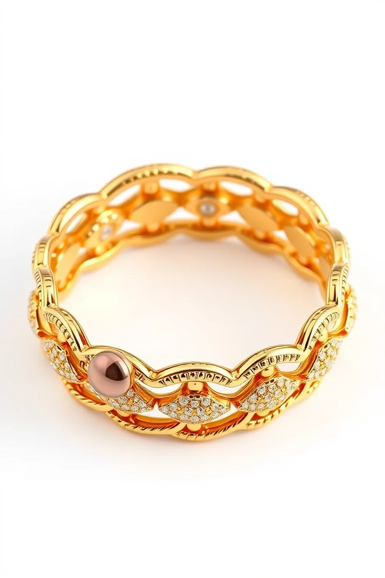 14k Scarab Bracelet 8 In.