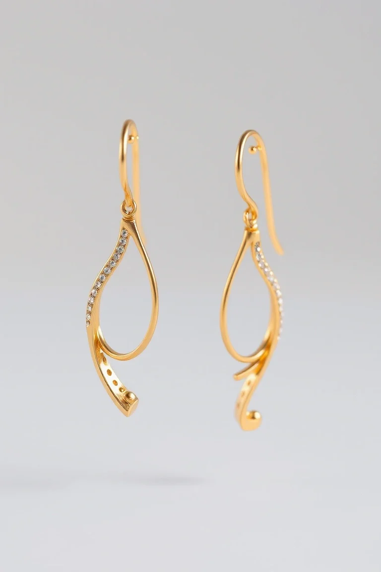 14K Sculptured Earrings