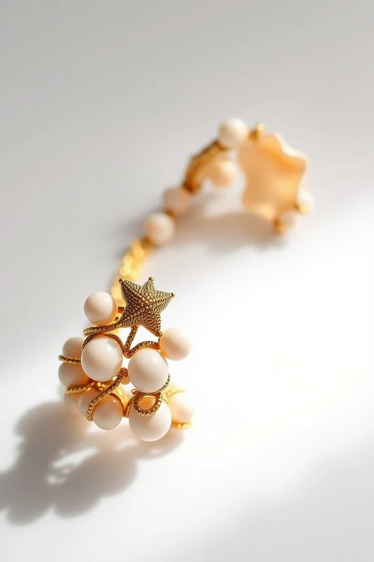 14K Sea Shell Bracelet 7 In.