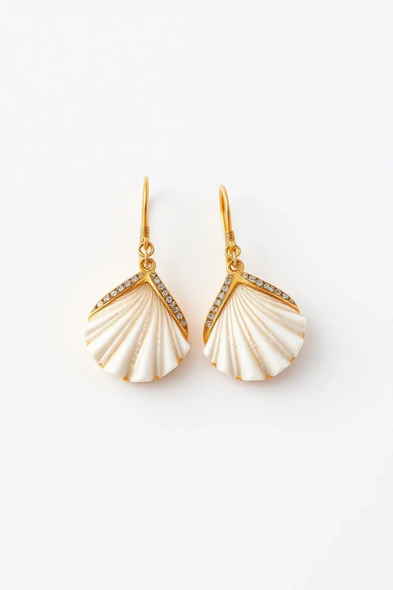14K Sea Shell Earrings