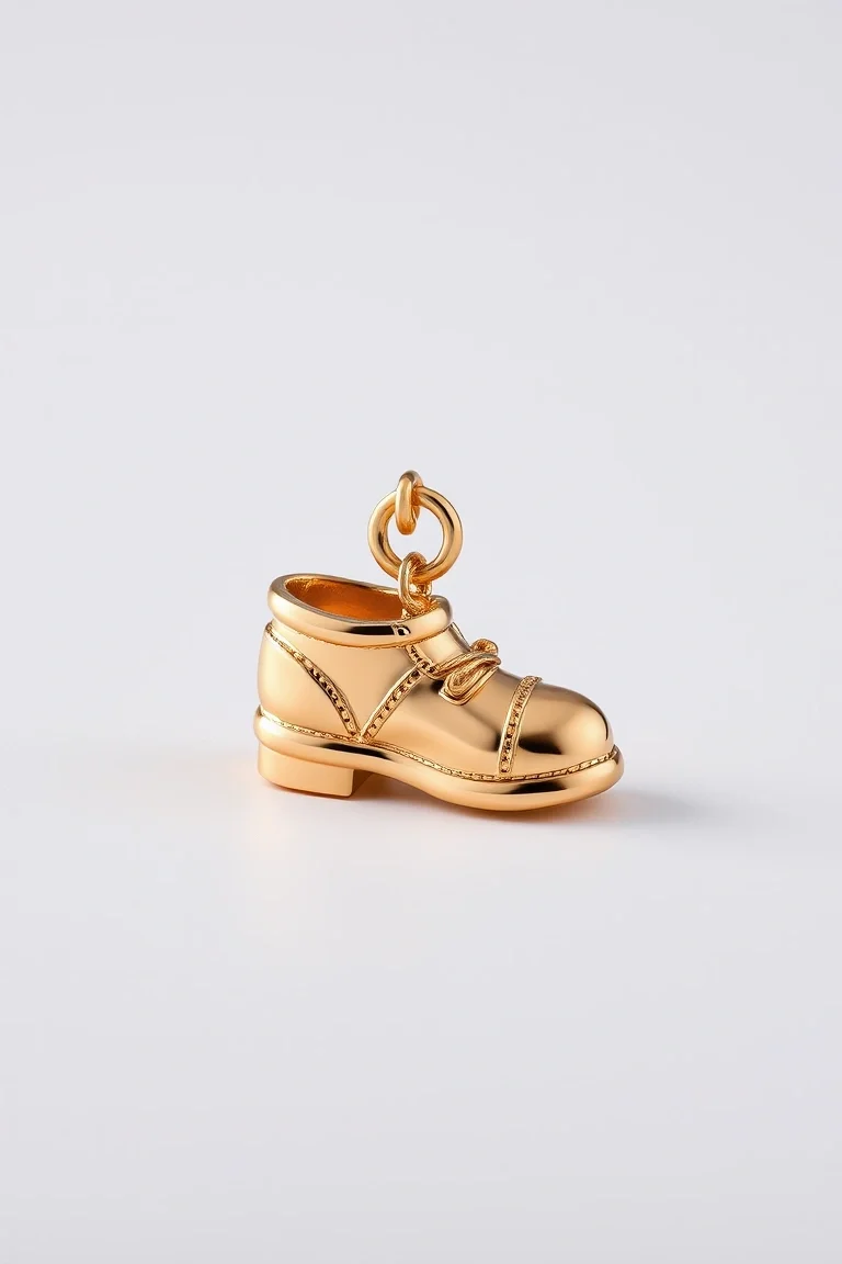 14k Single Baby Shoe Charm A Quality