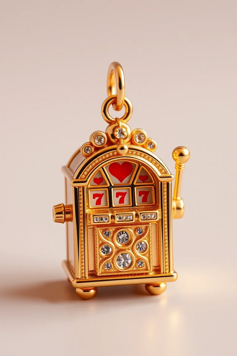 14K Slot Machine Charm
