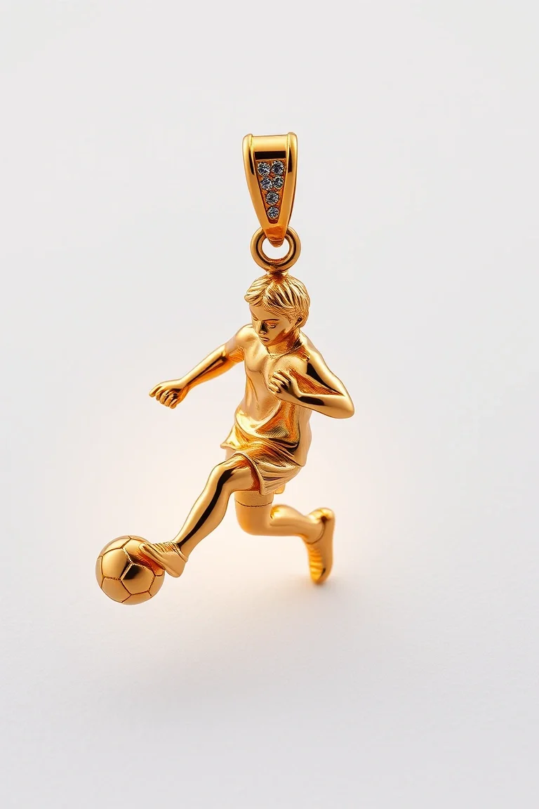 14K Soccer Player Charm
