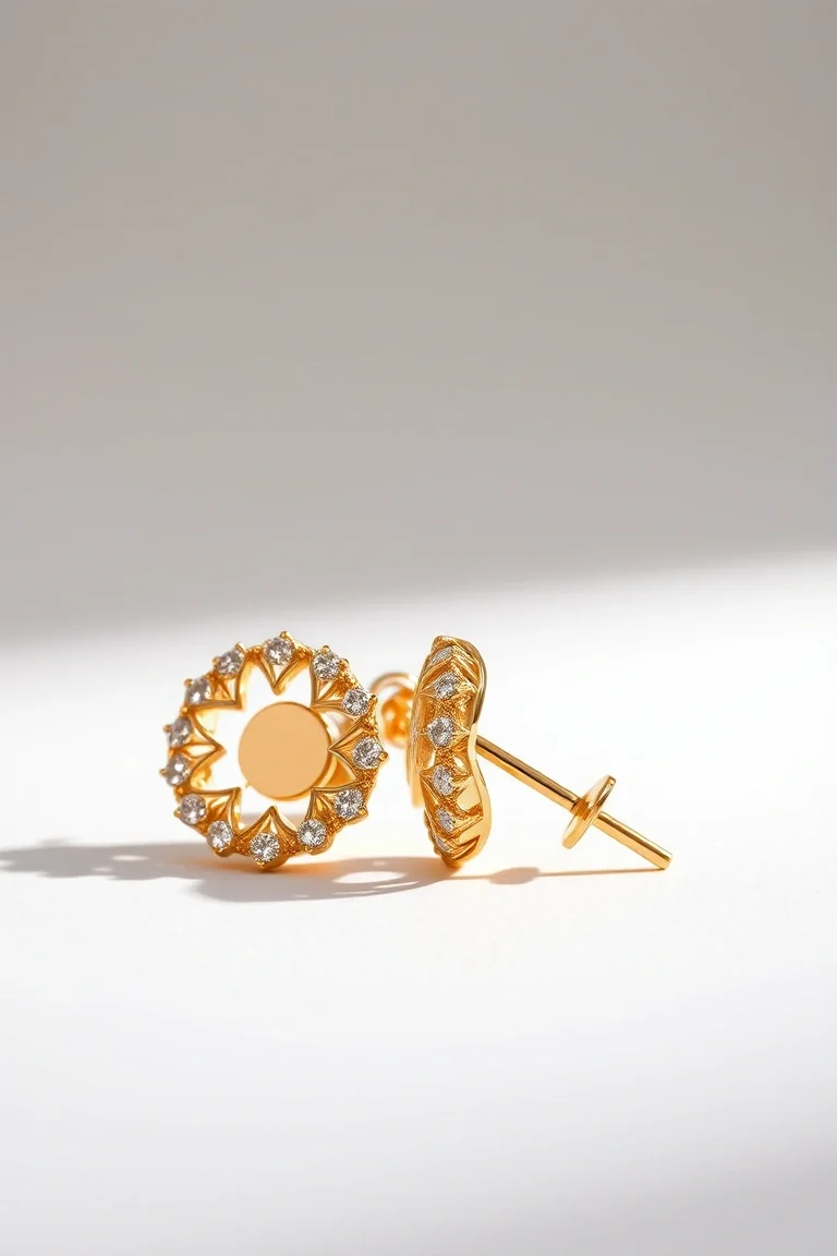 14K Solid Back Post Earrings