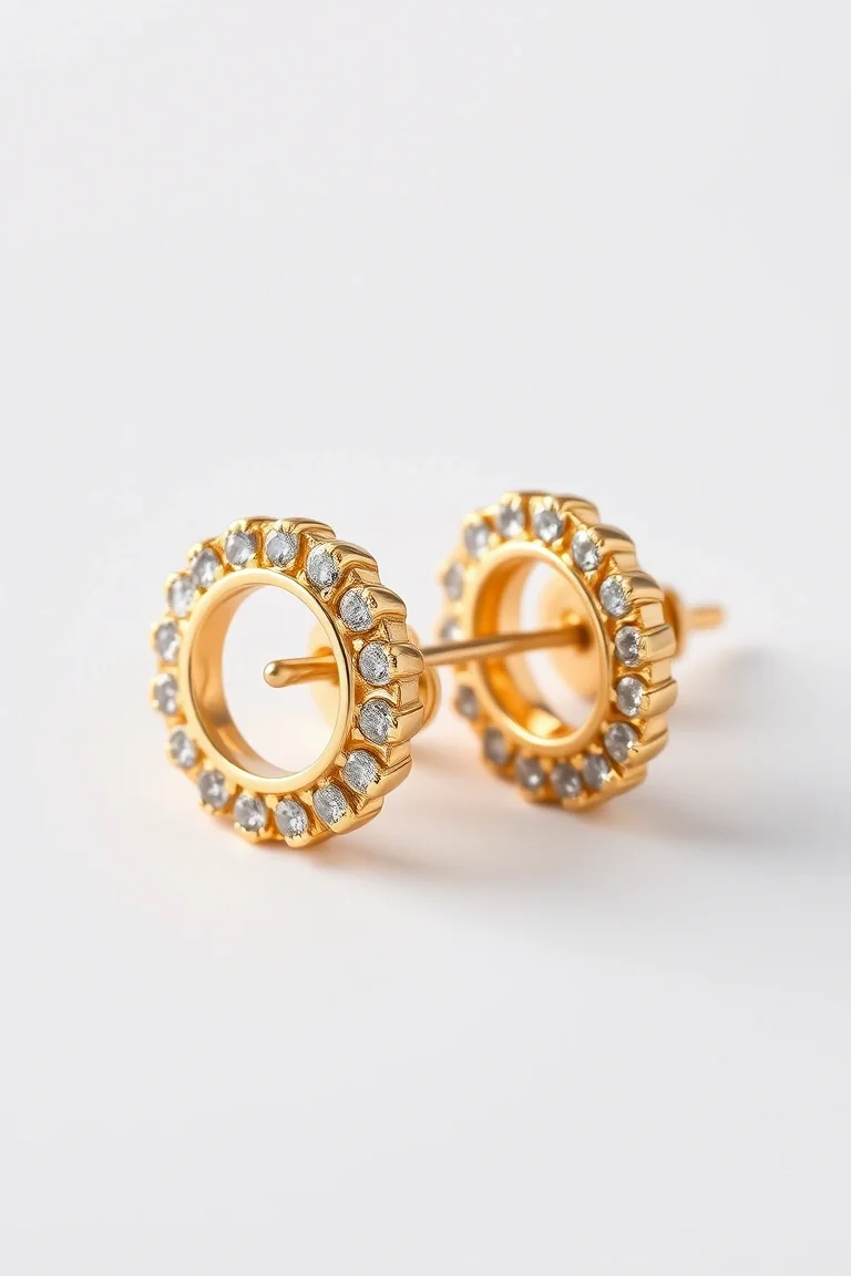 14K Solid Back Post Earrings
