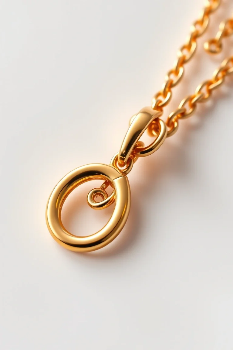 14K Solid Double Link Charm 8 In.