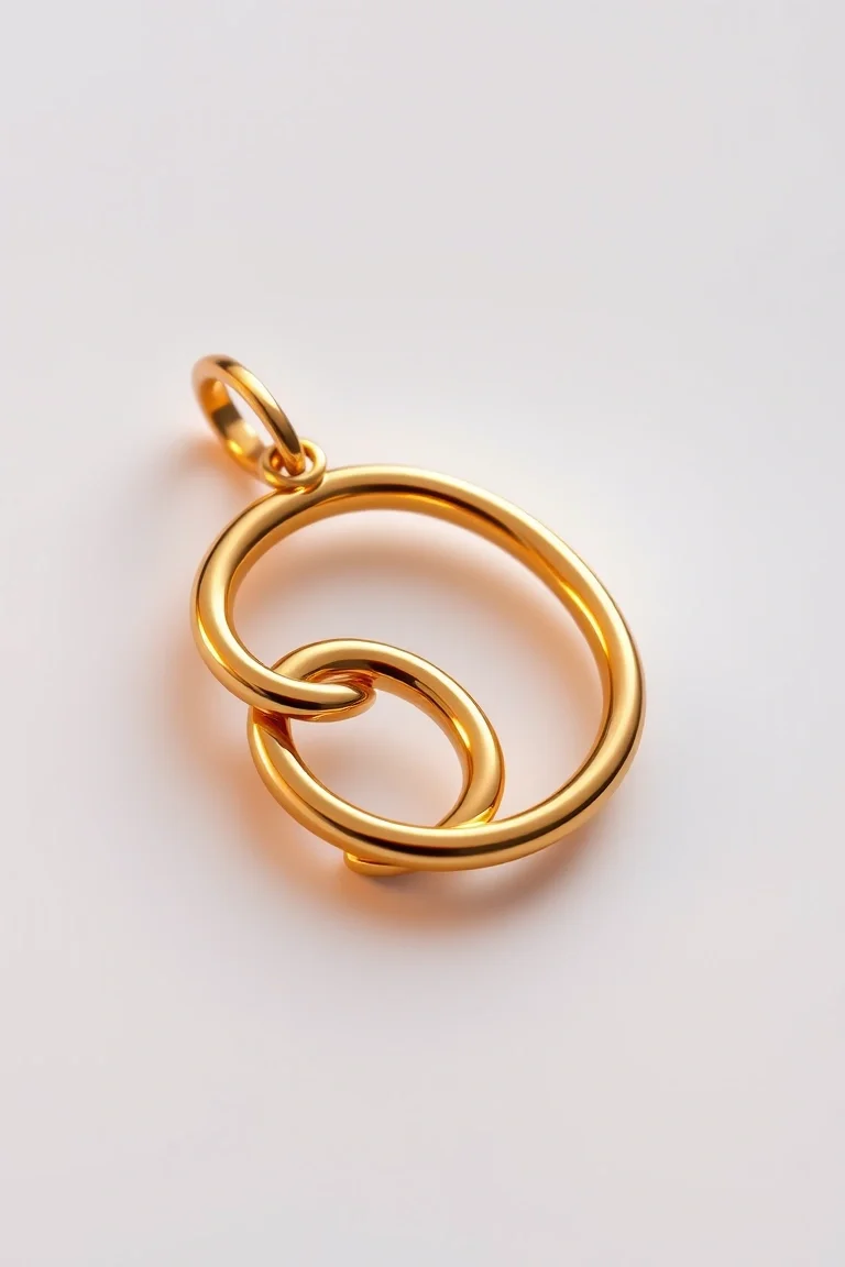 14K Solid Triple Link Charm 8 In.