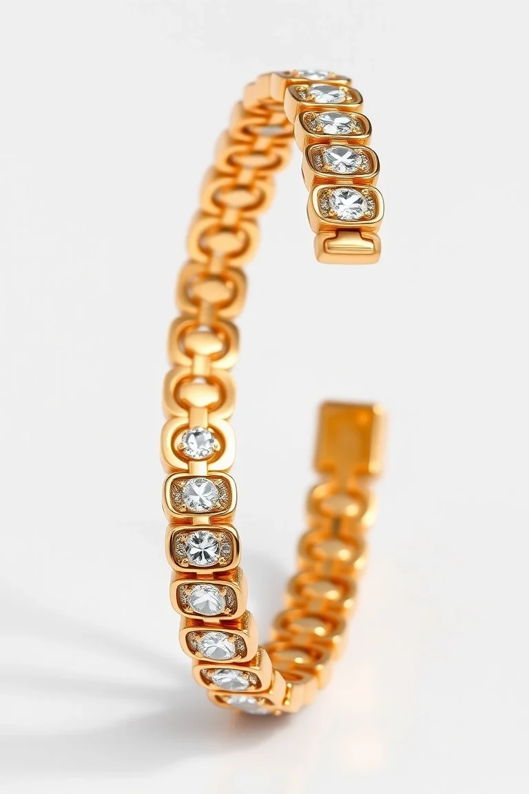 14K STAMPATO BRACELET 8 INCH