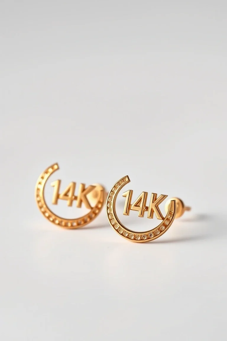 14K Stamping Earrings