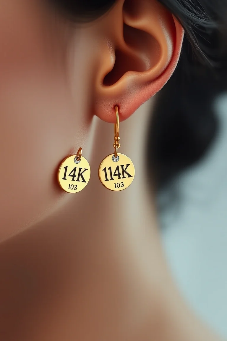 14K Stamping Earrings