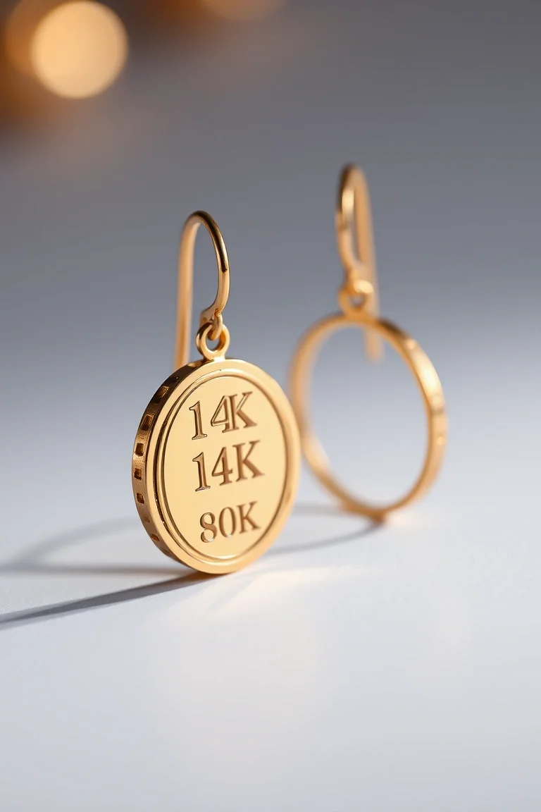 14K Stamping Earrings