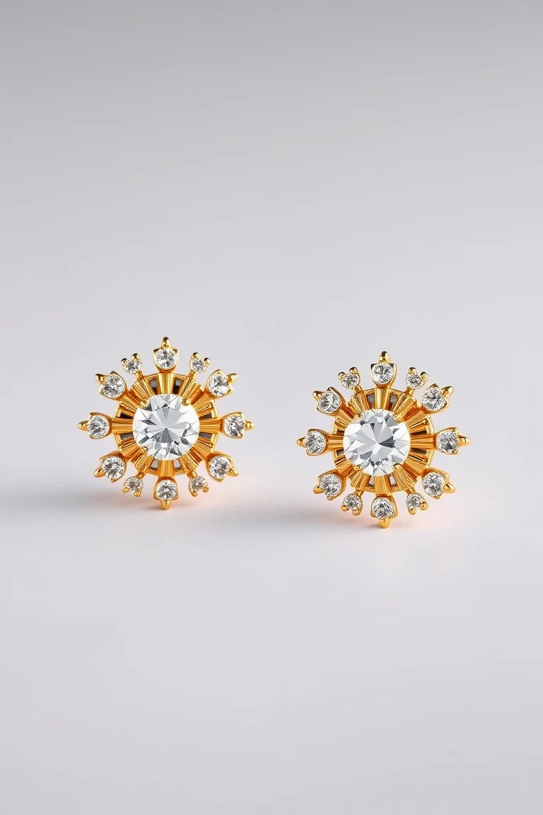 14K Starburst Earrings