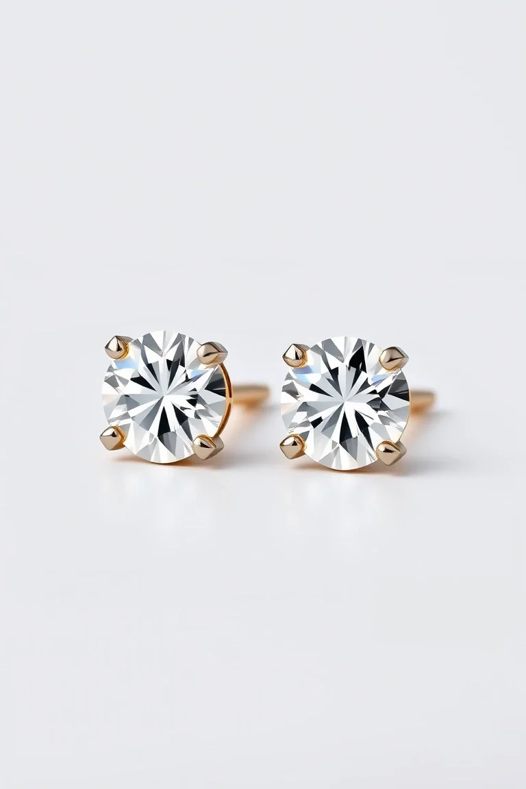 14K Stud Diamond Earrings VS Quality