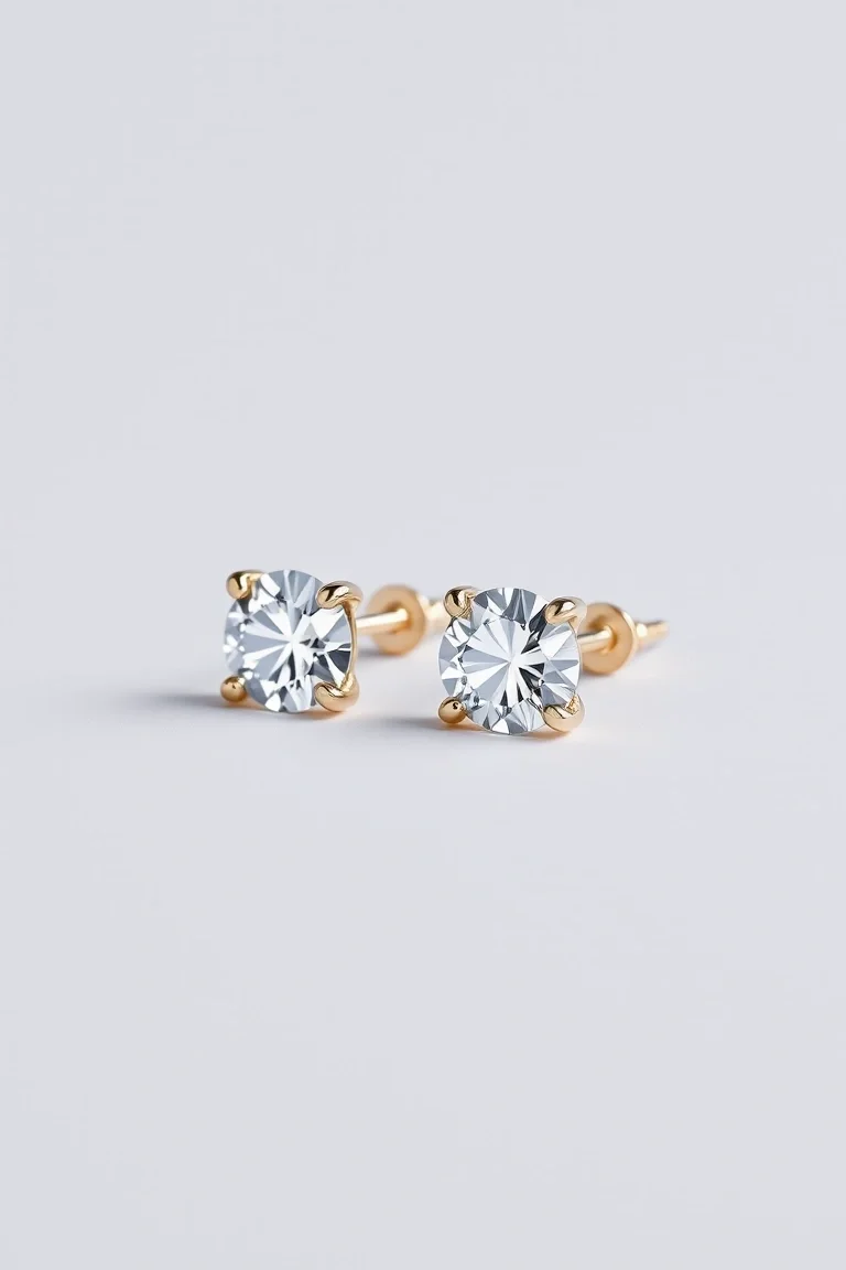 14K Stud Diamond Earrings VS Quality